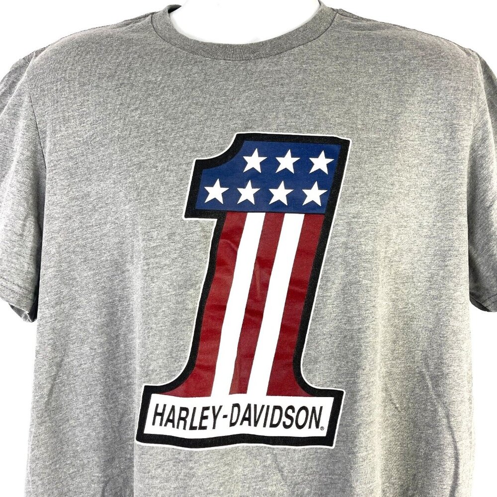Harley-Davidson Motorcycles #1 Stars Stripes T-Shirt size XL Mens + USA Stickers - Picture 2 of 9